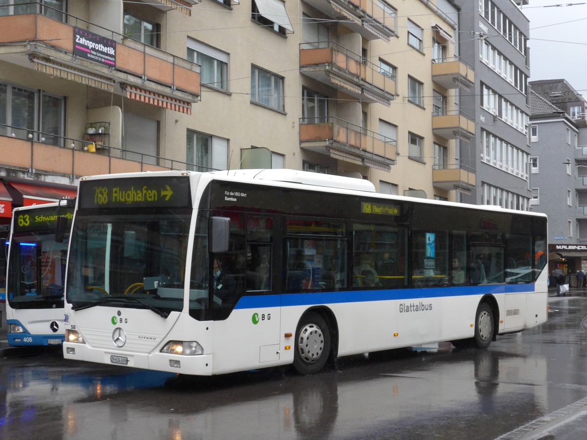 (165'001) - Welti-Furrer, Bassersdorf - Nr. 58/ZH 634'609 - Mercedes (ex Frhlich, Zrich Nr. 609) am 17. September 2015 beim Bahnhof Zrich-Oerlikon