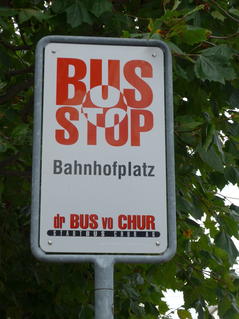 (165'226) - SBC-Haltestelle - Chur, Bahnhofplatz - am 19. September 2015