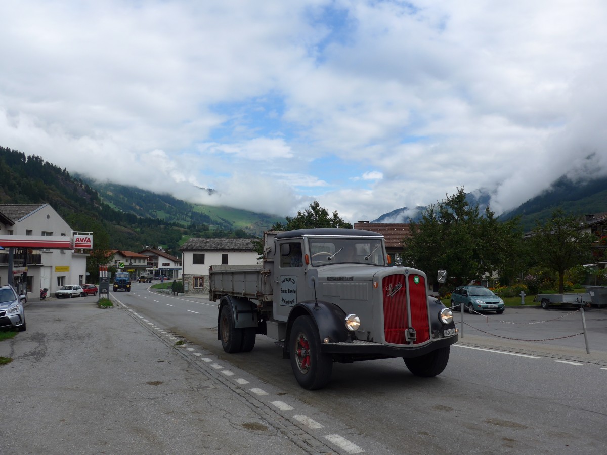 (165'270) - Eberle, Steinebrunn - TG 2615 U - Saurer am 19. September 2015 in Andeer, Tgavugl