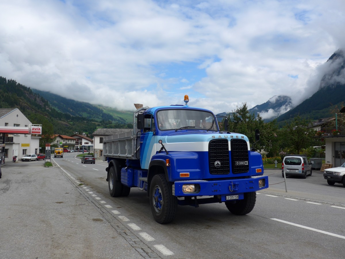 (165'352) - Saurer - LU 205'158 - am 19. September 2015 in Andeer, Tgavugl