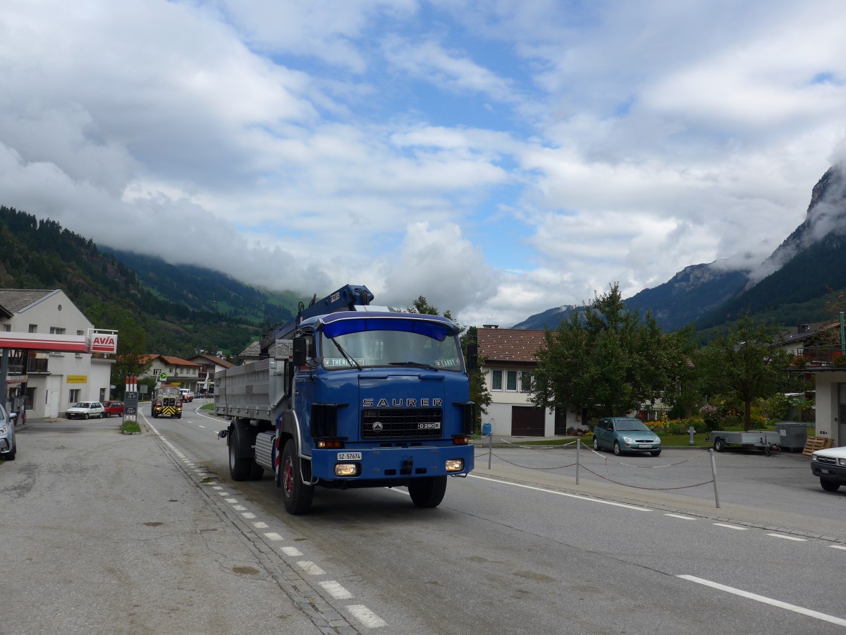 (165'375) - Saurer - SZ 57'674 - am 19. September 2015 in Andeer, Tgavugl