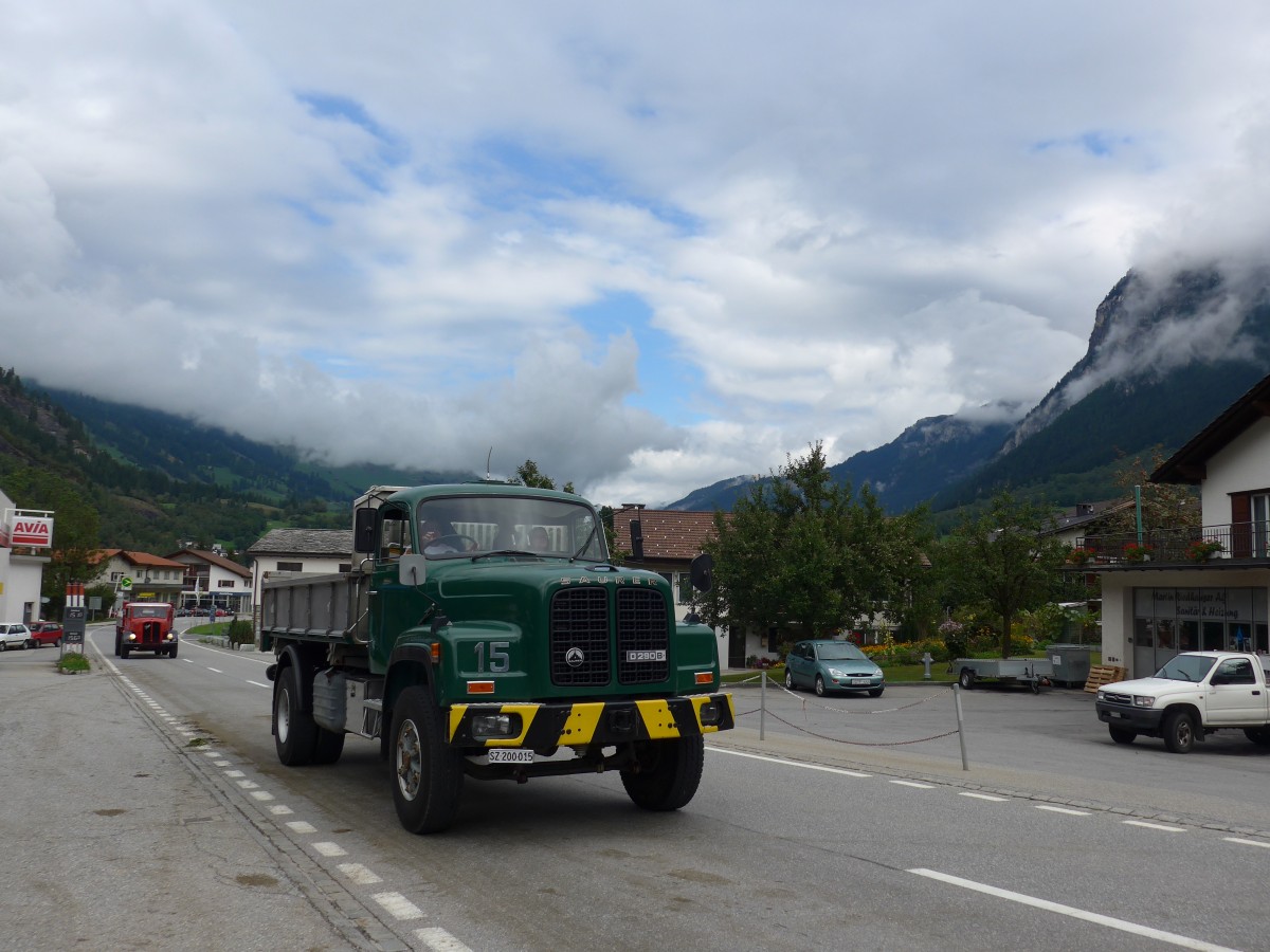 (165'393) - Saurer - Nr. 15/SZ 200'015 - am 19. September 2015 in Andeer, Tgavugl
