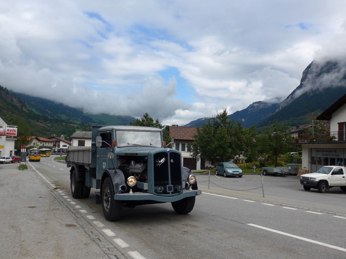 (165'395) - Bauverwaltung, Appenzell A.Rh. - SZ 90'311 U - Saurer am 19. September 2015 in Andeer, Tgavugl
