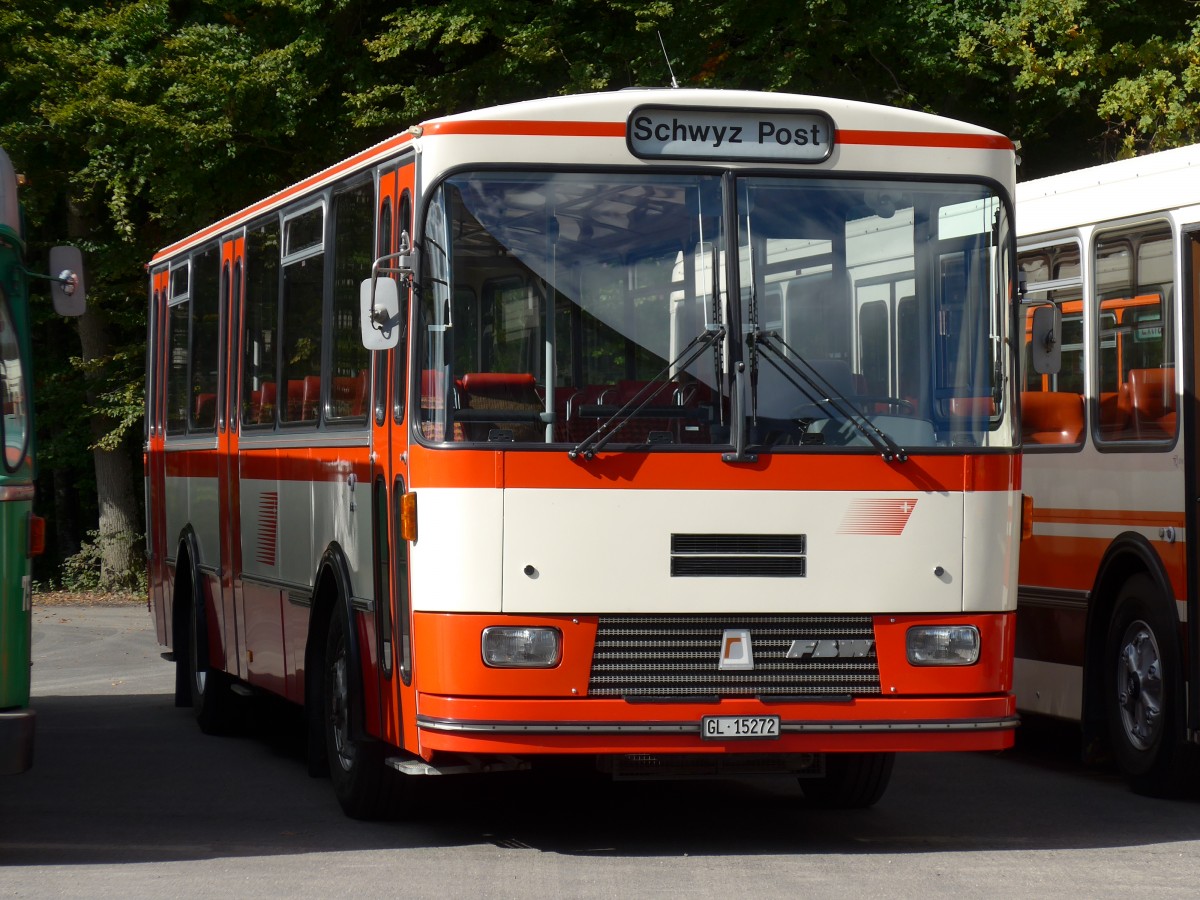 (165'957) - Frey, Opfikon - GL 15'272 - FBW/R&J (ex Tiemann, Oetwil Nr. 20; ex AAGS Schwyz Nr. 20) am 4. Oktober 2015 in Burgdorf, kihof Ziegelgut