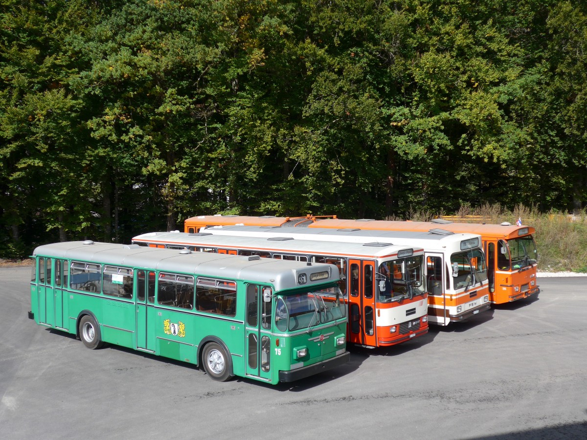 (165'963) - BVB Basel (RWB) - Nr. 75 - FBW/FHS am 4. Oktober 2015 in Burgdorf, kihof Ziegelgut