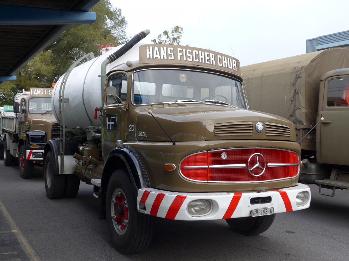 (166'072) - Fischer, Chur - Nr. 20/GR 193 U - Mercedes am 10. Oktober 2015 in Schnis, Bicoareal