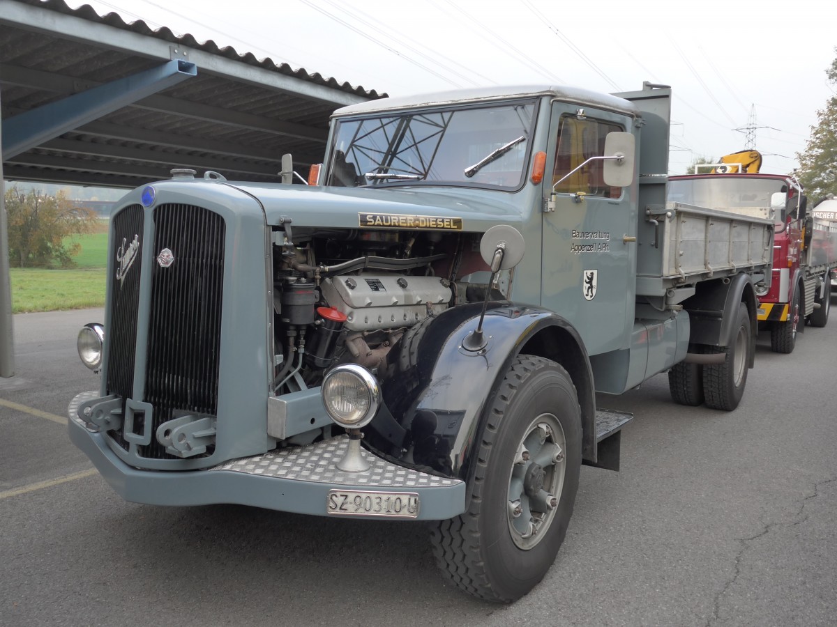 (166'074) - Bauverwaltung, Appenzell A.Rh. - SZ 90'310 U - Saurer am 10. Oktober 2015 in Schnis, Bicoareal