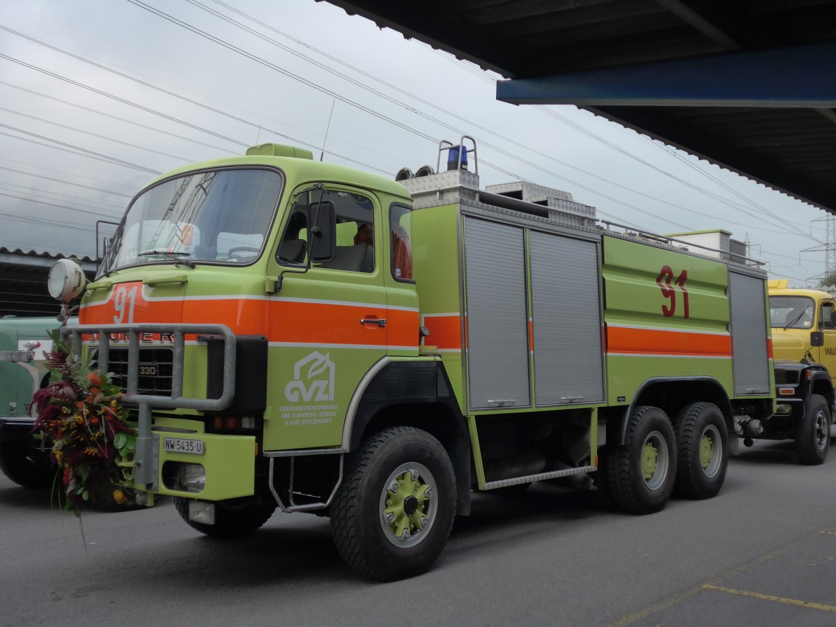 (166'083) - GVZ, Zrich - Nr. 91/NW 5435 U - Saurer am 10. Oktober 2015 in Schnis, Bicoareal