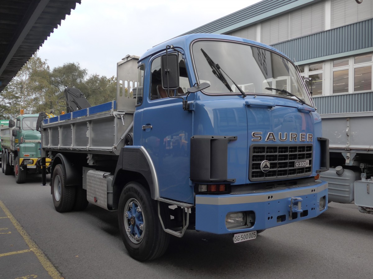 (166'093) - Saurer - SG 500'005 - am 10. Oktober 2015 in Schnis, Bicoareal