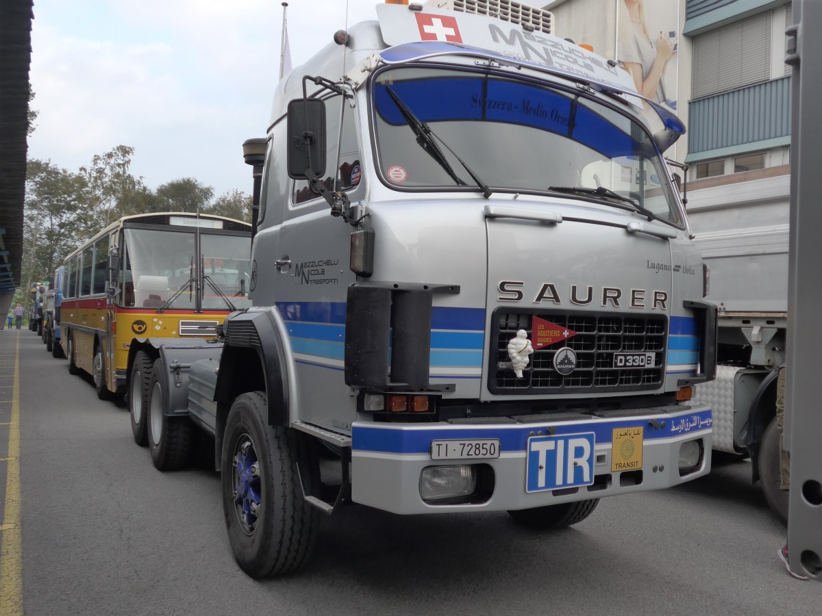 (166'094) - Mazzuchelli, Lugano - Nr. 358/TI 72'850 - Saurer am 10. Oktober 2015 in Schnis, Bicoareal