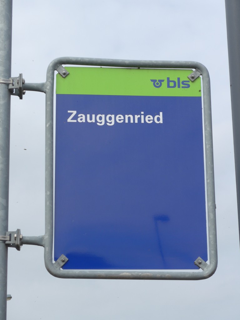 (166'235) - bls-bus-Haltestelle - Zauggenried - am 12. Oktober 2015