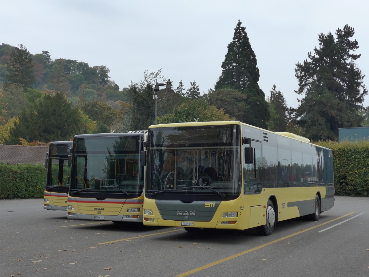 (166'245) - STI Thun - Nr. 152/BE 801'152 - MAN am 13. Oktober 2015 bei der Schifflndte Thun