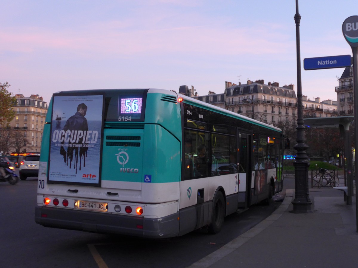 (166'751) - RATP Paris - BE 441 JC - Irisbus am 15. November 2015 in Paris, Nation