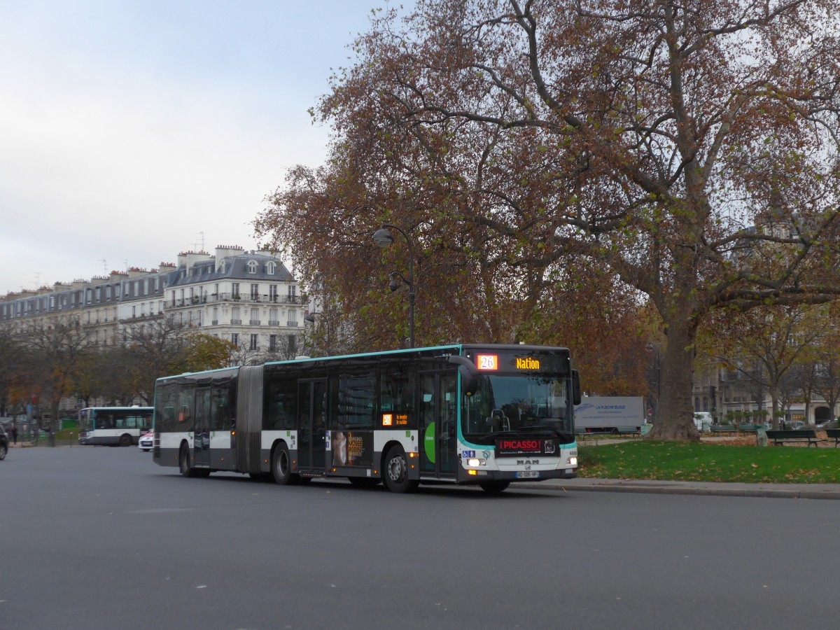 (166'770) - RATP Paris - Nr. 4698/AD 026 HP - MAN am 16. November 2015 in Paris, Nation