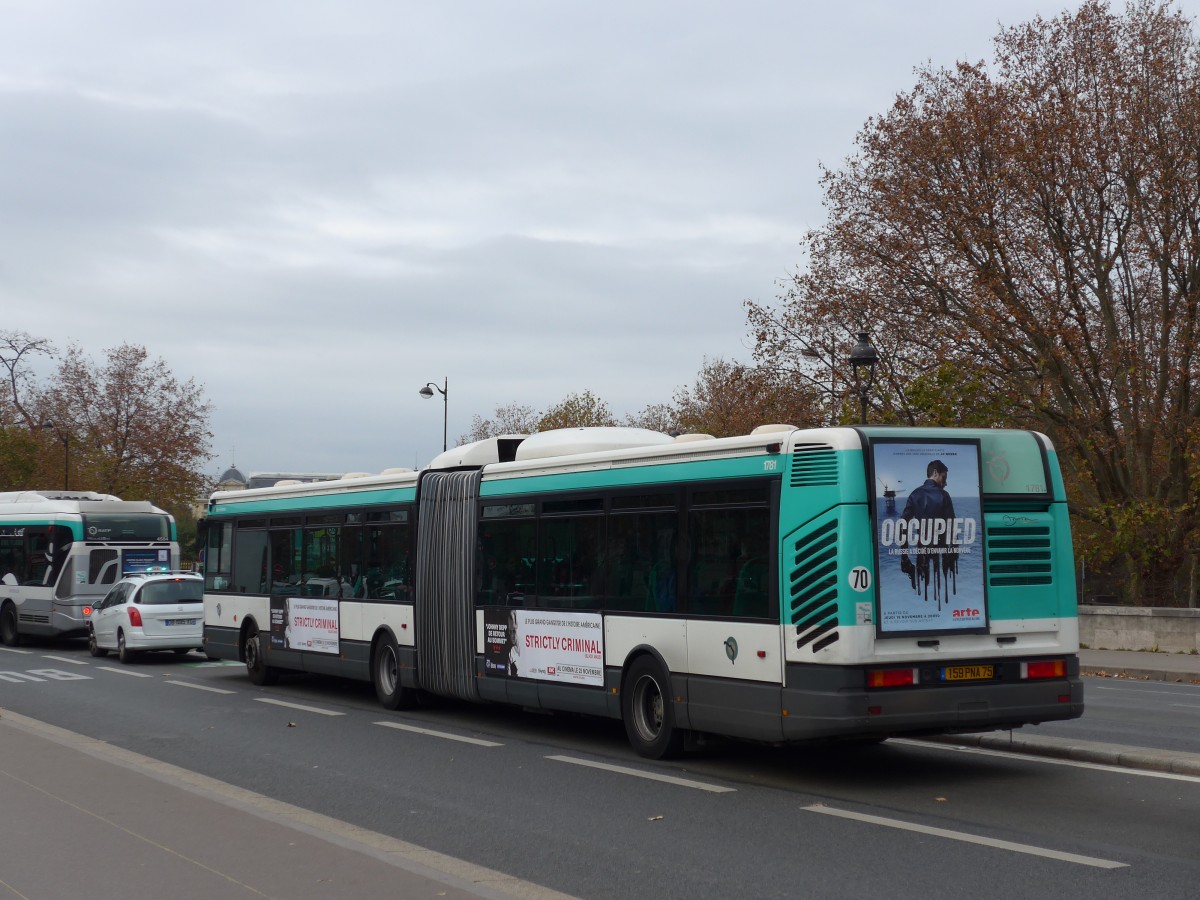 (166'837) - RATP Paris - Nr. 1781/159 PNA 75 - Irisbus am 16. November 2015 in Paris, Gare d'Austerlitz