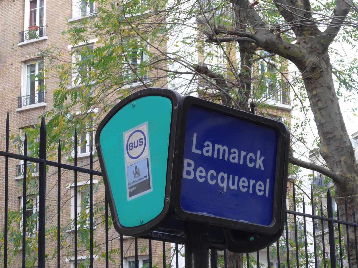 (167'083) - Bus-Haltestelle - Paris, Lamarck Becquerel - am 17. November 2015