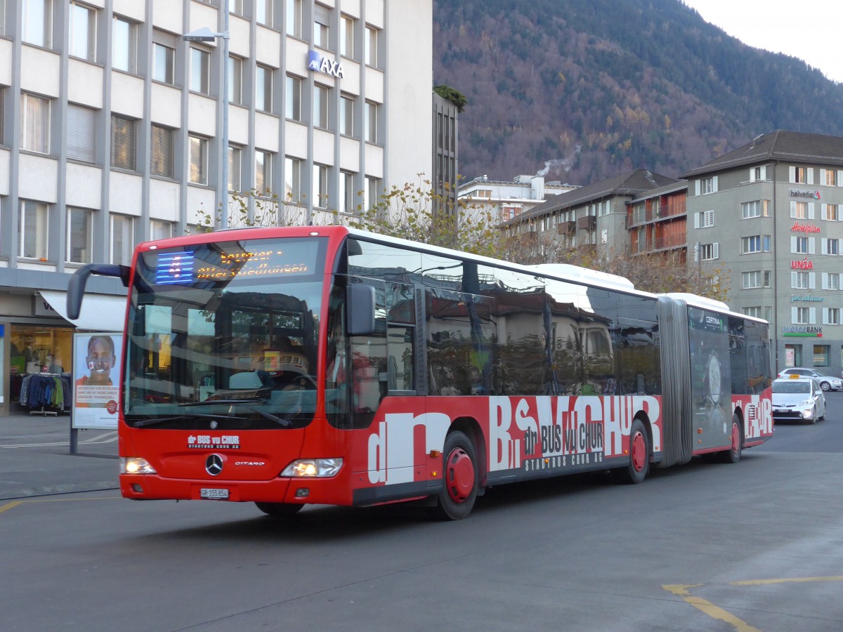 (167'614) - SBC Chur - Nr. 54/GR 155'854 - Mercedes am 5. Dezember 2015 beim Bahnhof Chur