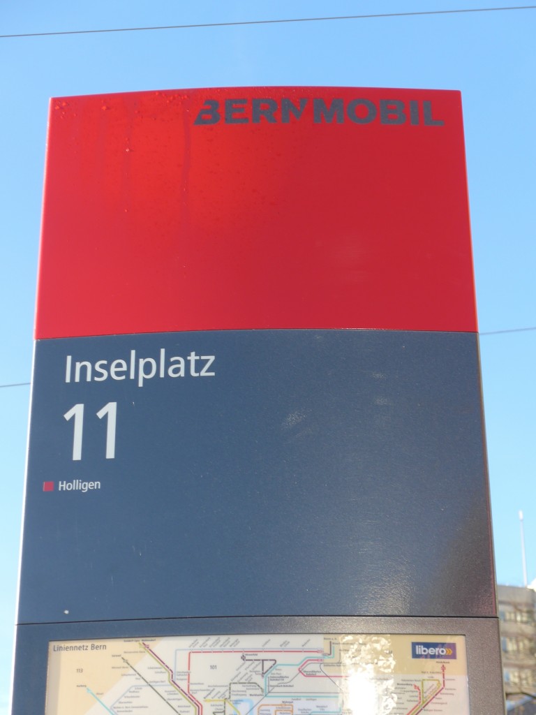 (167'749) - Bernmobil-Haltestelle - Bern, Inselplatz - am 13. Dezember 2015