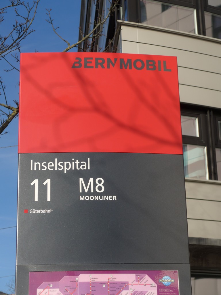 (167'750) - Bernmobil-Haltestelle - Bern, Inselspital - am 13. Dezember 2015