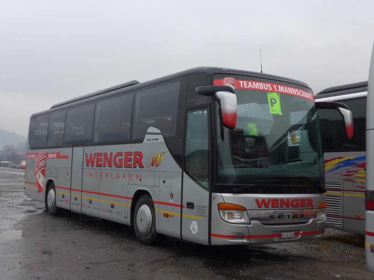 (168'304) - Wenger, Interlaken - Nr. 1/BE 483'461 - Setra am 9. Januar 2016 in Frutigen, Flugplatz