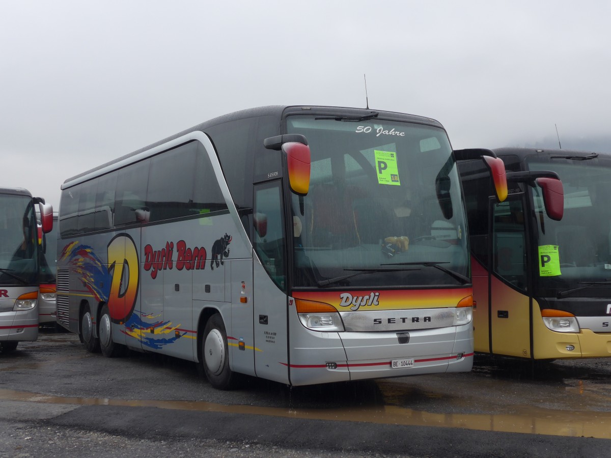 (168'305) - Dysli, Bern - Nr. 20/BE 10'444 - Setra (ex EvoBus, Kloten) am 9. Januar 2016 in Frutigen, Flugplatz