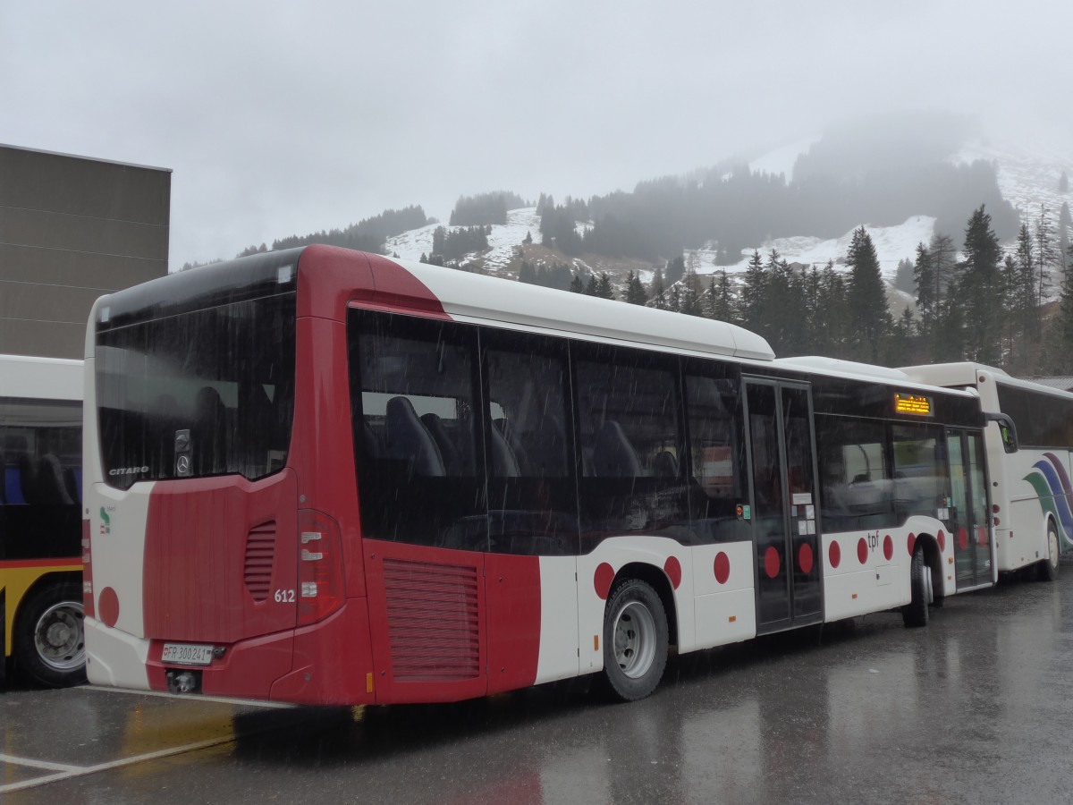 (168'389) - TPF Fribourg (Wieland 76) - Nr. 612/FR 300'241 - Mercedes am 9. Januar 2016 in Adelboden, Mineralquelle