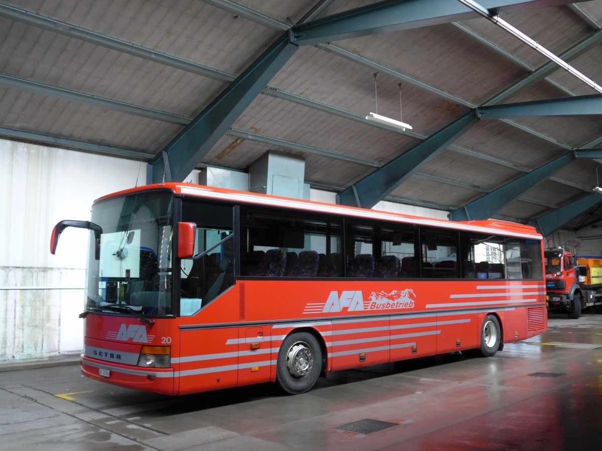 (168'396) - AFA Adelboden - Nr. 20/BE 26'706 - Setra (ex Nr. 6) am 9. Januar 2016 im Autobahnhof Adelboden