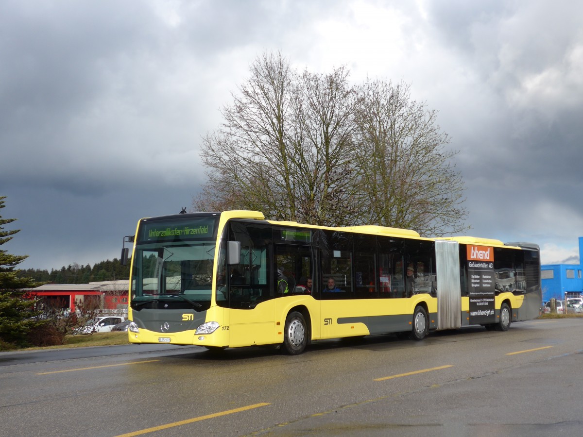 (168'450) - STI Thun - Nr. 172/BE 752'172 - Mercedes am 11. Januar 2016 in Zollikofen, Hirzenfeld (Einsatz RBS)