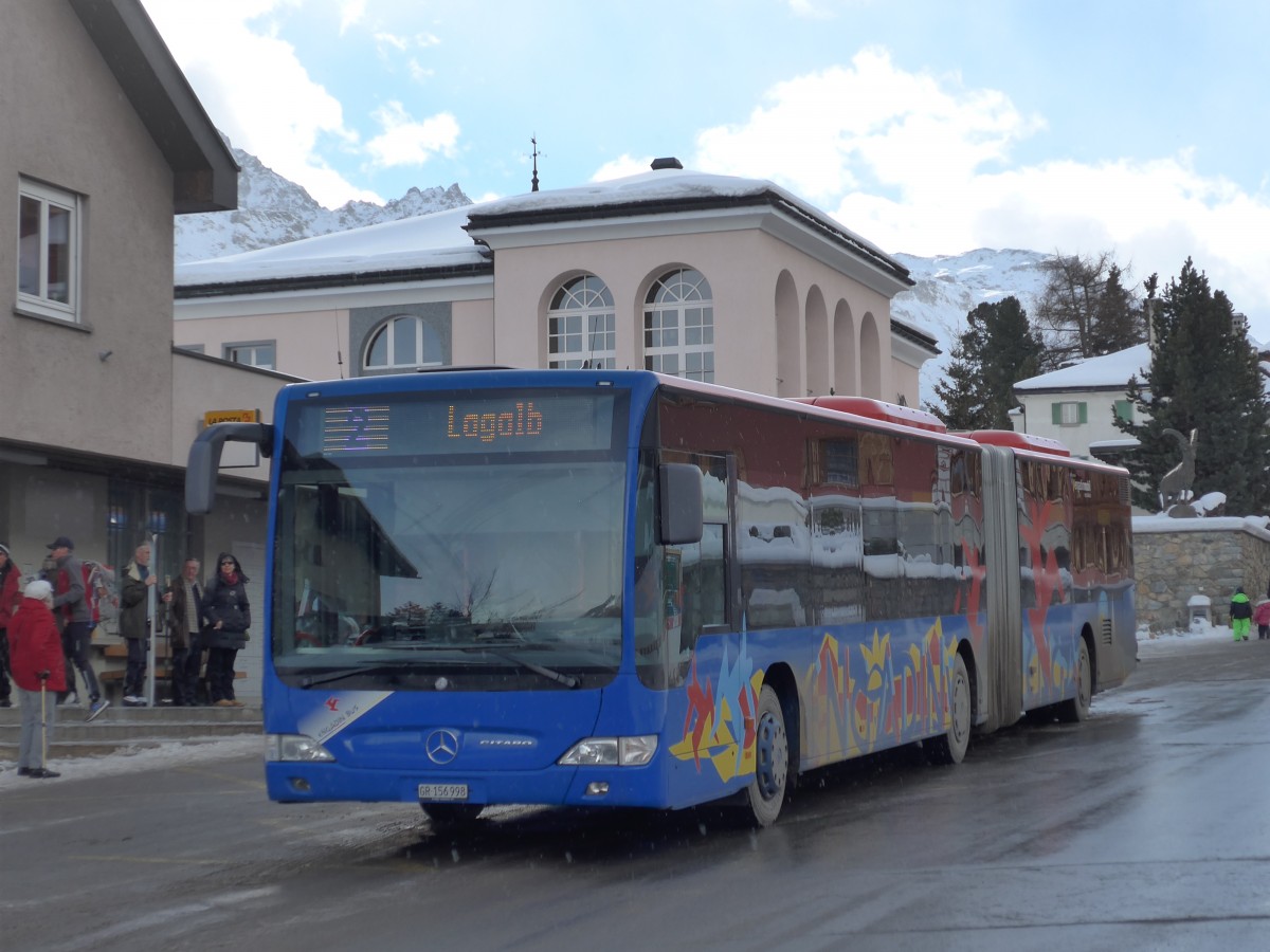 (168'504) - SBC Chur - Nr. 98/GR 156'998 - Mercedes am 23. Januar 2016 in Silvaplana, Post