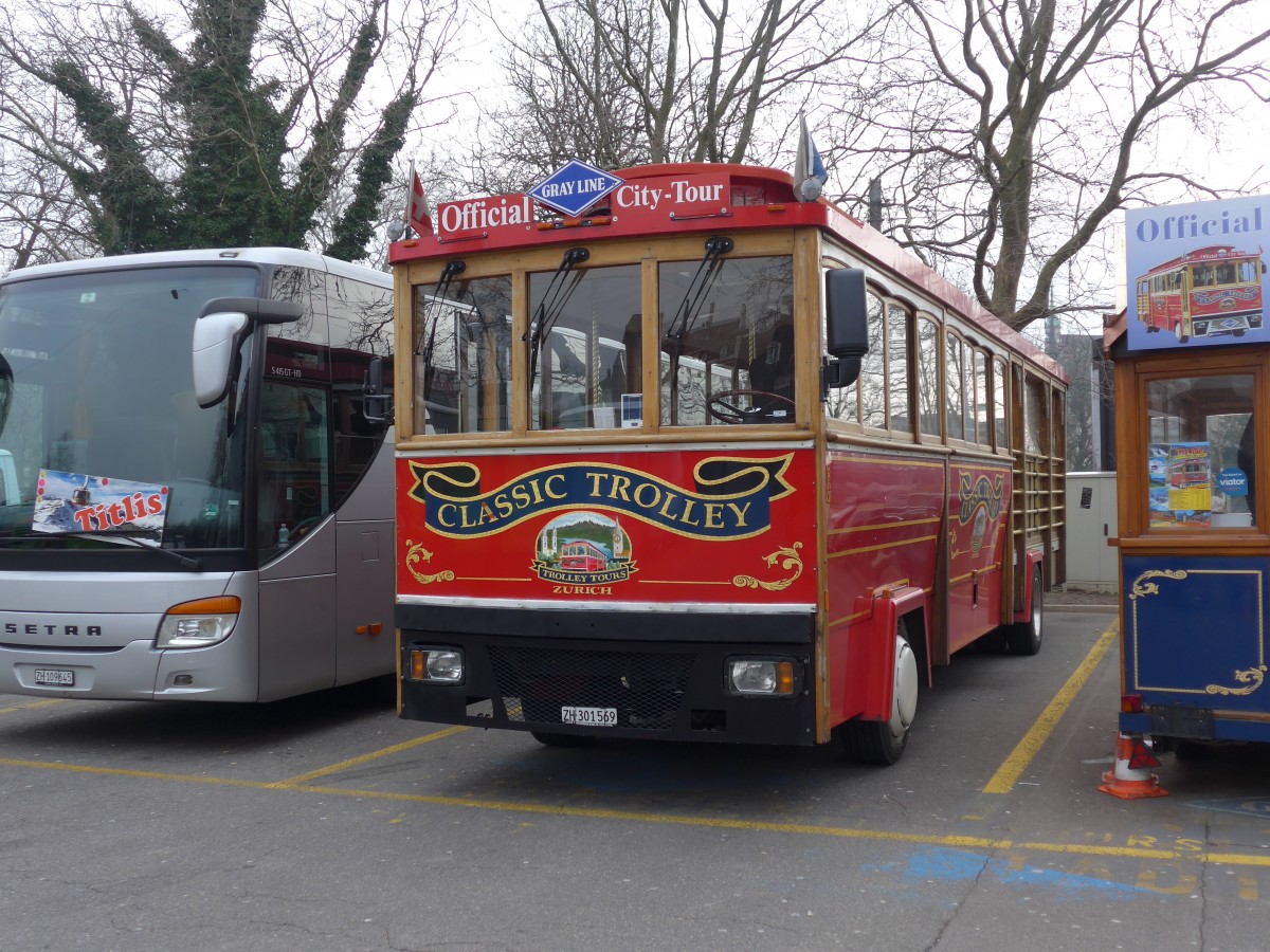 (168'935) - Meier, Zrich - ZH 301'569 - Classic Trolley am 27. Februar 2016 in Zrich, Sihlquai