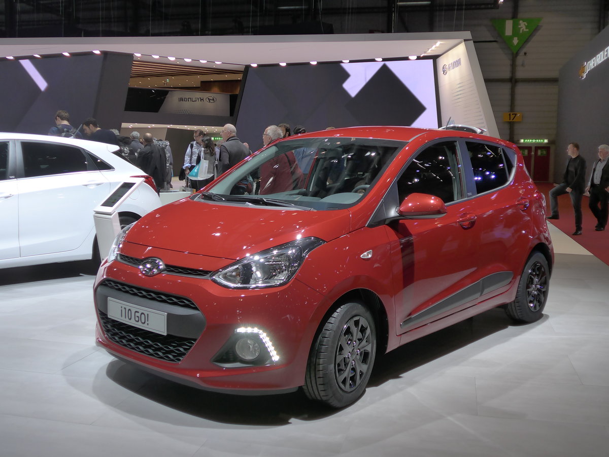(169'197) - Hyundai i 10 Go! am 7. Mrz 2016 im Autosalon Genf