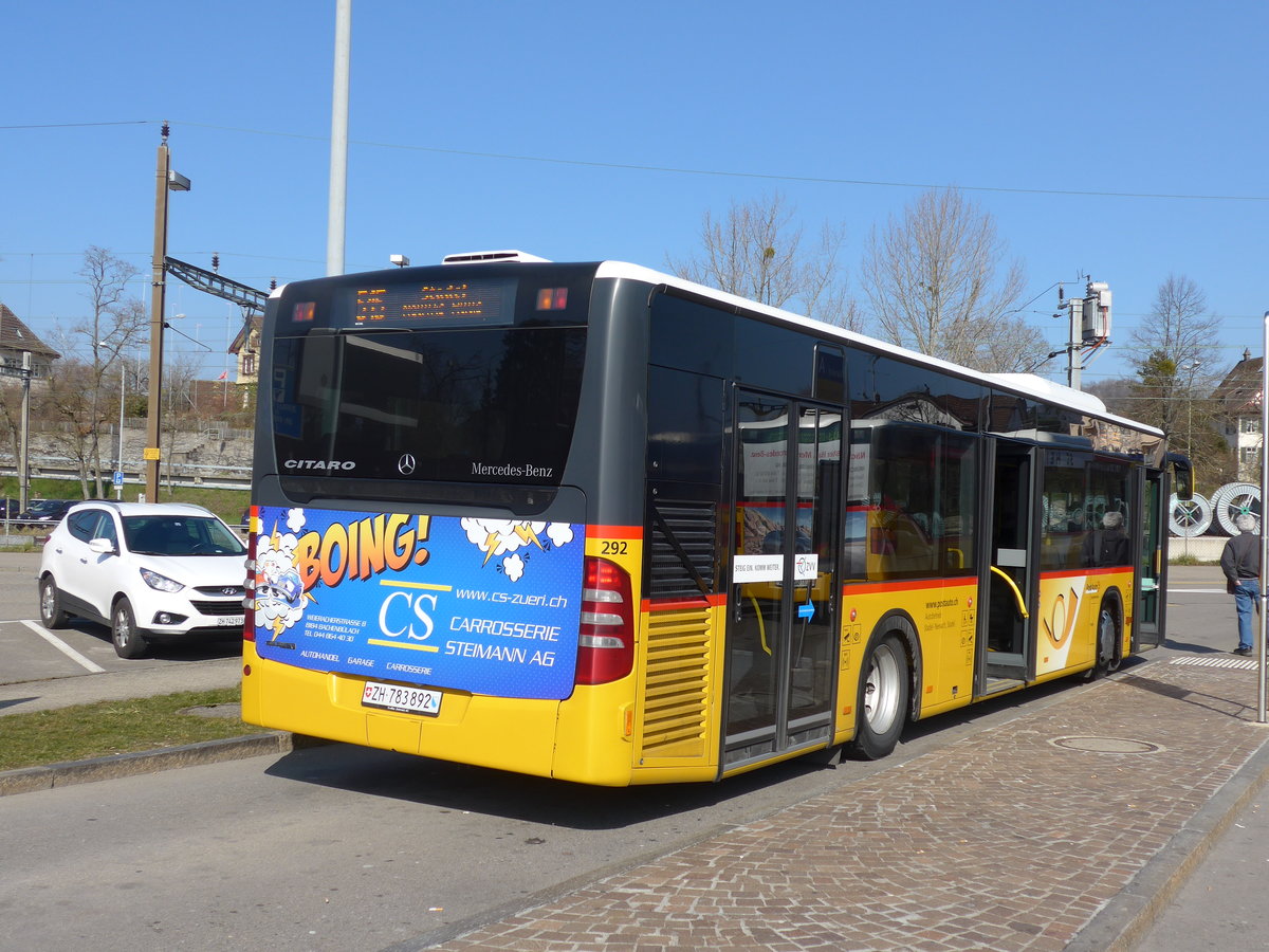 (169'340) - ASN Stadel - Nr. 292/ZH 783'892 - Mercedes am 19. Mrz 2016 beim Bahnhof Blach