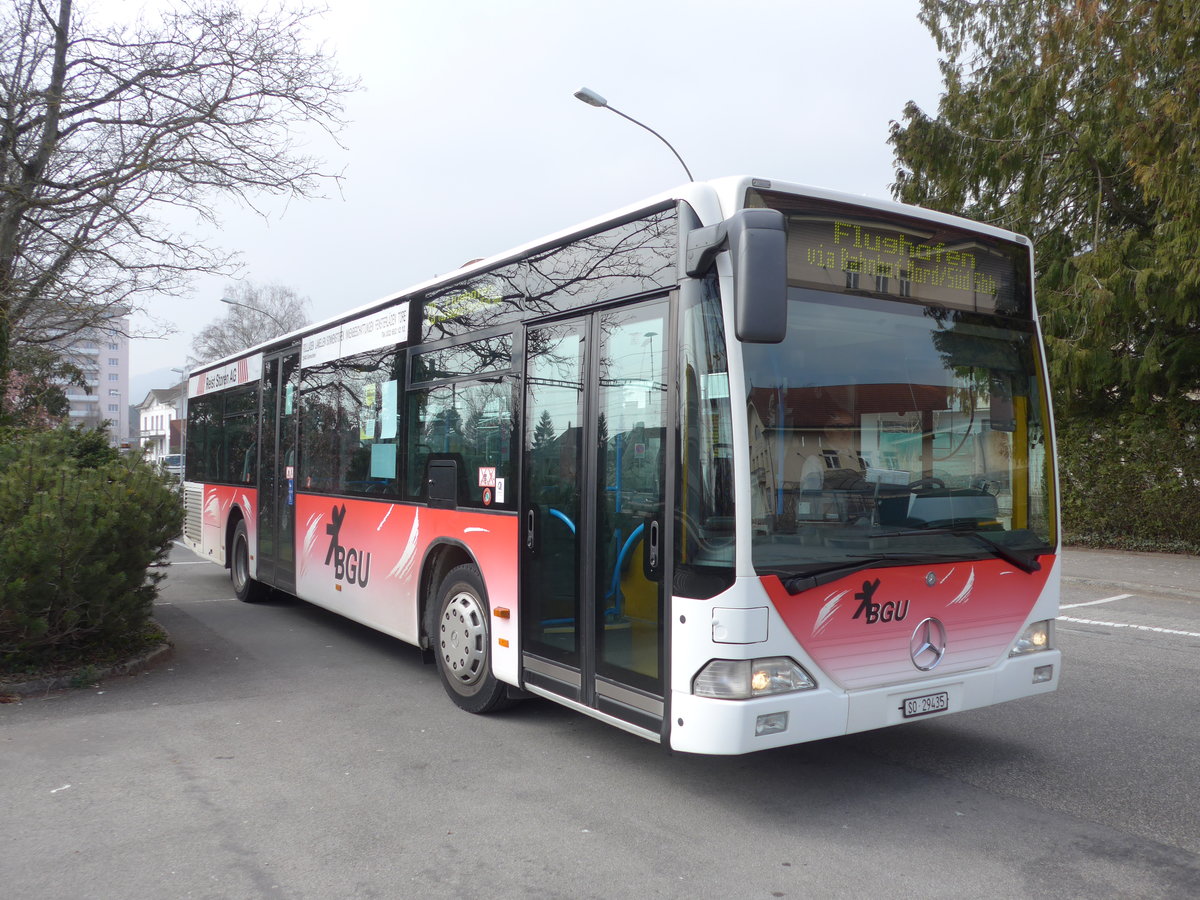 (169'395) - BGU Grenchen - Nr. 17/SO 29'435 - Mercedes am 21. Mrz 2016 beim Bahnhof Grenchen Sd