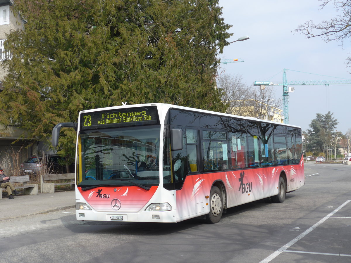 (169'397) - BGU Grenchen - Nr. 17/SO 29'435 - Mercedes am 21. Mrz 2016 beim Bahnhof Grenchen Sd