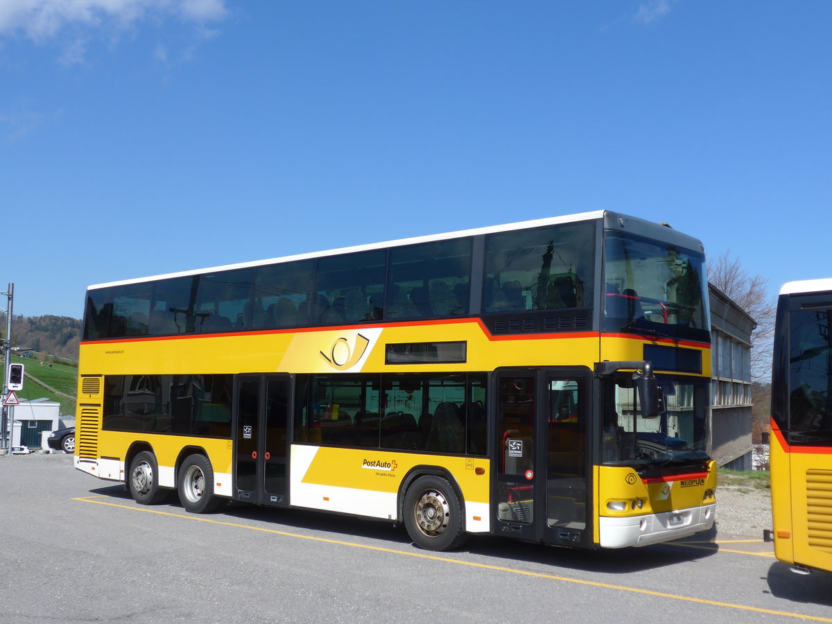 (169'912) - PostAuto Ostschweiz - AR 14'841 - Neoplan (ex P 27'019) am 12. April 2016 in Heiden, Garage