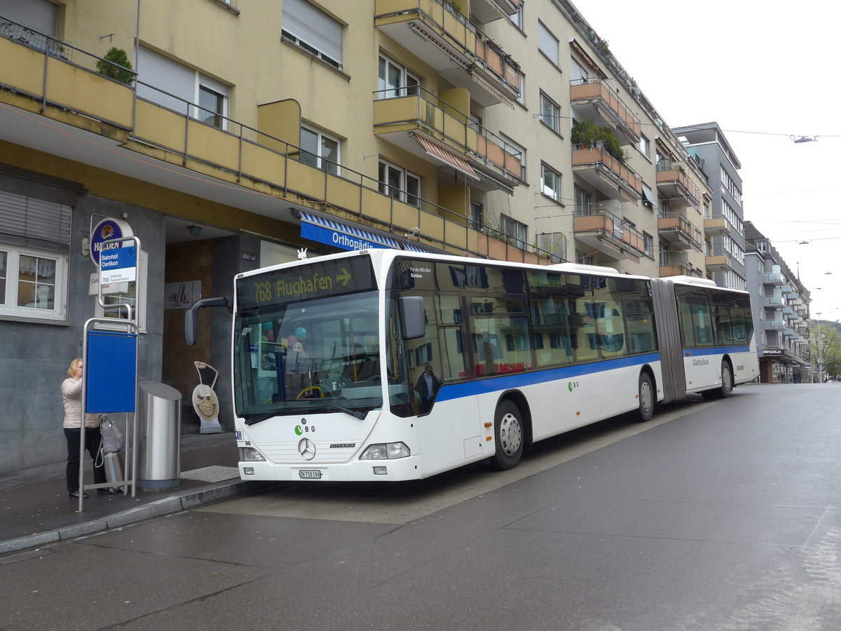 (169'990) - Welti-Furrer, Bassersdorf - Nr. 96/ZH 718'196 - Mercedes am 14. April 2016 beim Bahnhof Zrich-Oerlikon