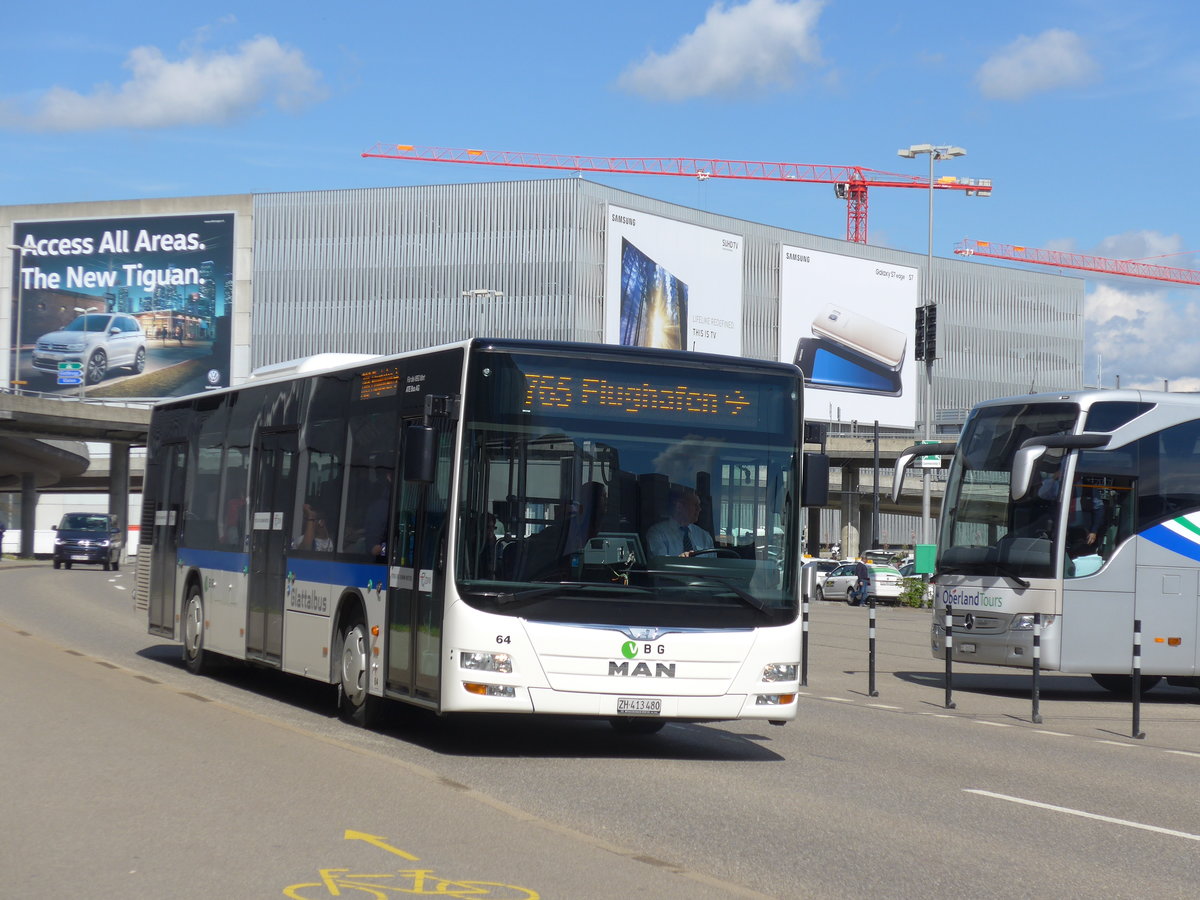 (170'048) - ATE Bus, Effretikon - Nr. 64/ZH 413'480 - MAN am 14. April 2016 in Zrich, Flughafen