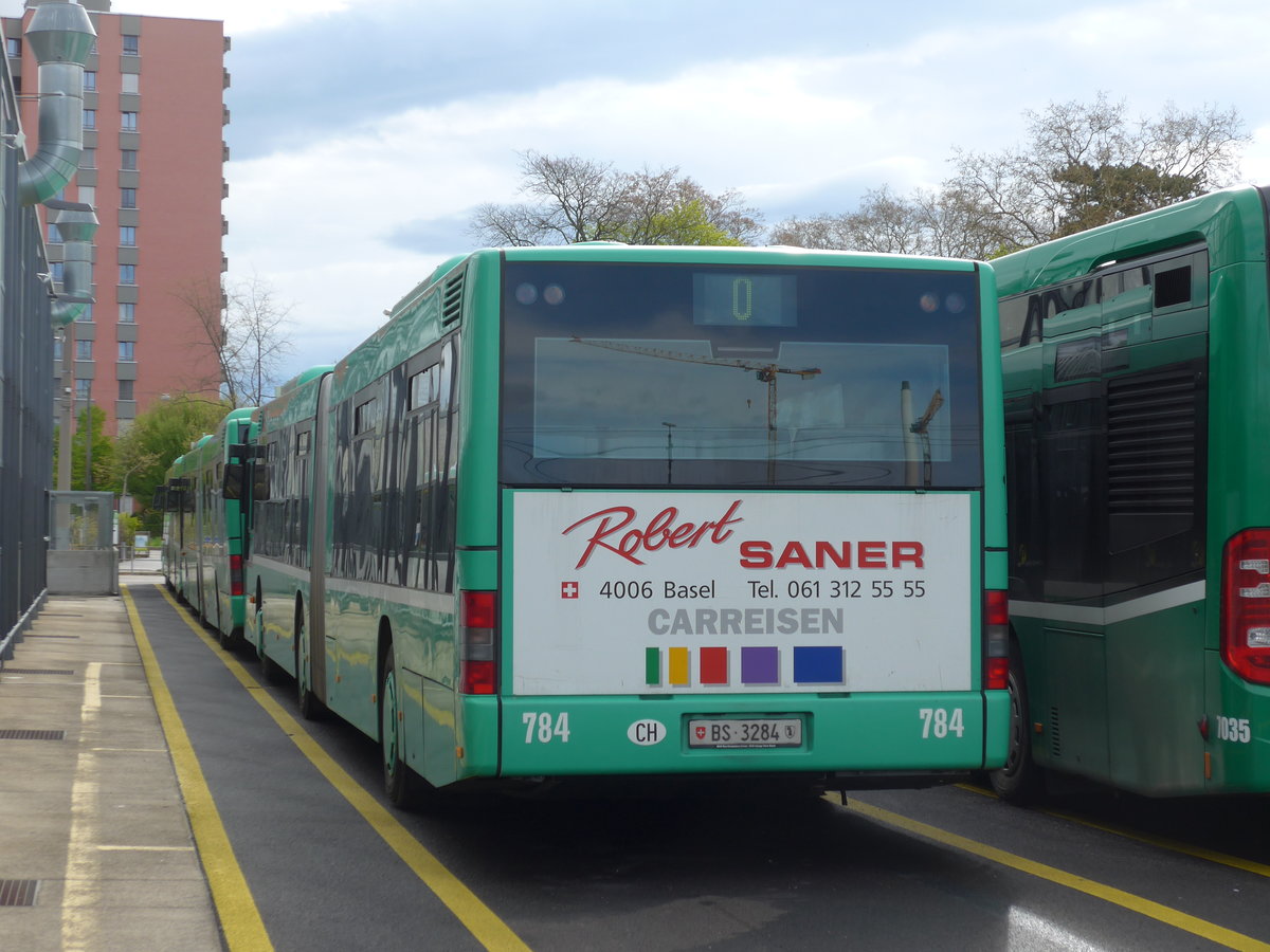 (170'097) - BVB Basel - Nr. 784/BS 3284 - MAN am 16. April 2016 in Basel, Garage Rankstrasse