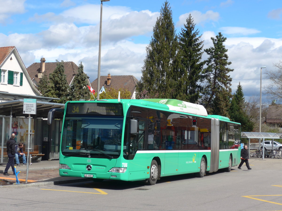 (170'105) - BVB Basel - Nr. 706/BS 6665 - Mercedes am 16. April 2016 in Bottmingen, Schloss