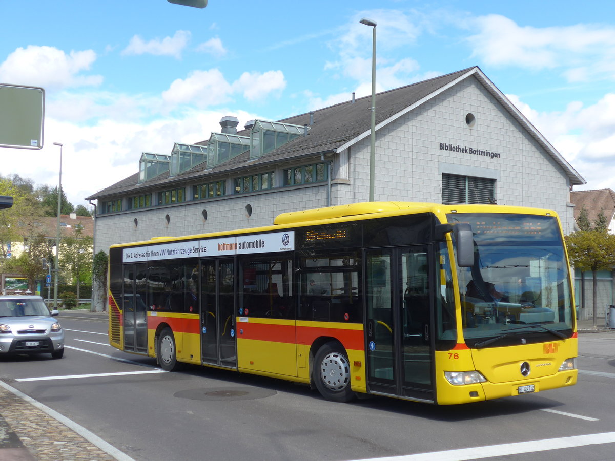 (170'107) - BLT Oberwil - Nr. 76/BL 124'812 - Mercedes am 16. April 2016 in Bottmingen, Schloss