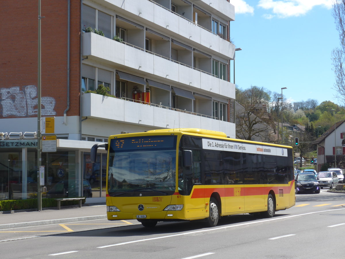 (170'121) - BLT Oberwil - Nr. 61/BL 6404 - Mercedes am 16. April 2016 in Bottmingen, Schloss