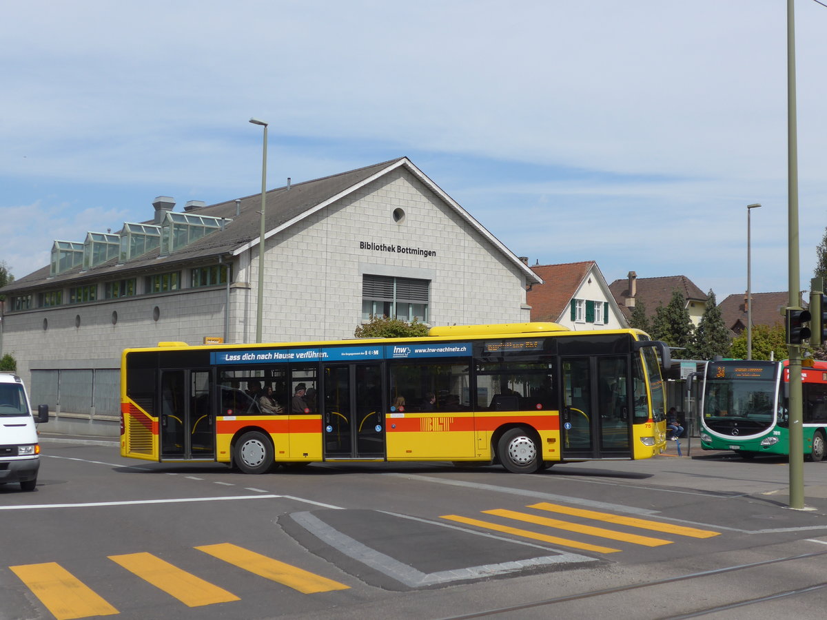 (170'281) - BLT Oberwil - Nr. 75/BL 115'676 - Mercedes am 30. April 2016 in Bottmingen, Schloss