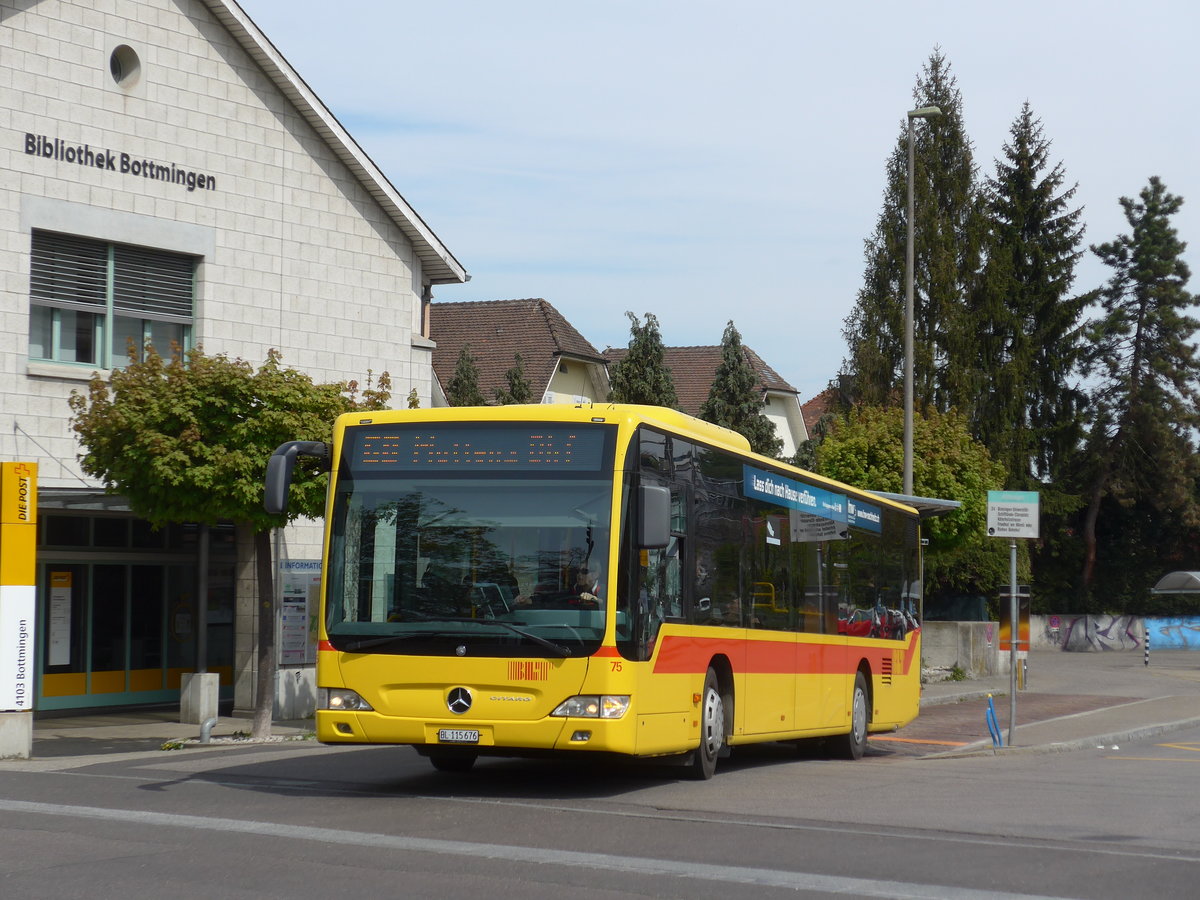 (170'282) - BLT Oberwil - Nr. 75/BL 115'676 - Mercedes am 30. April 2016 in Bottmingen, Schloss