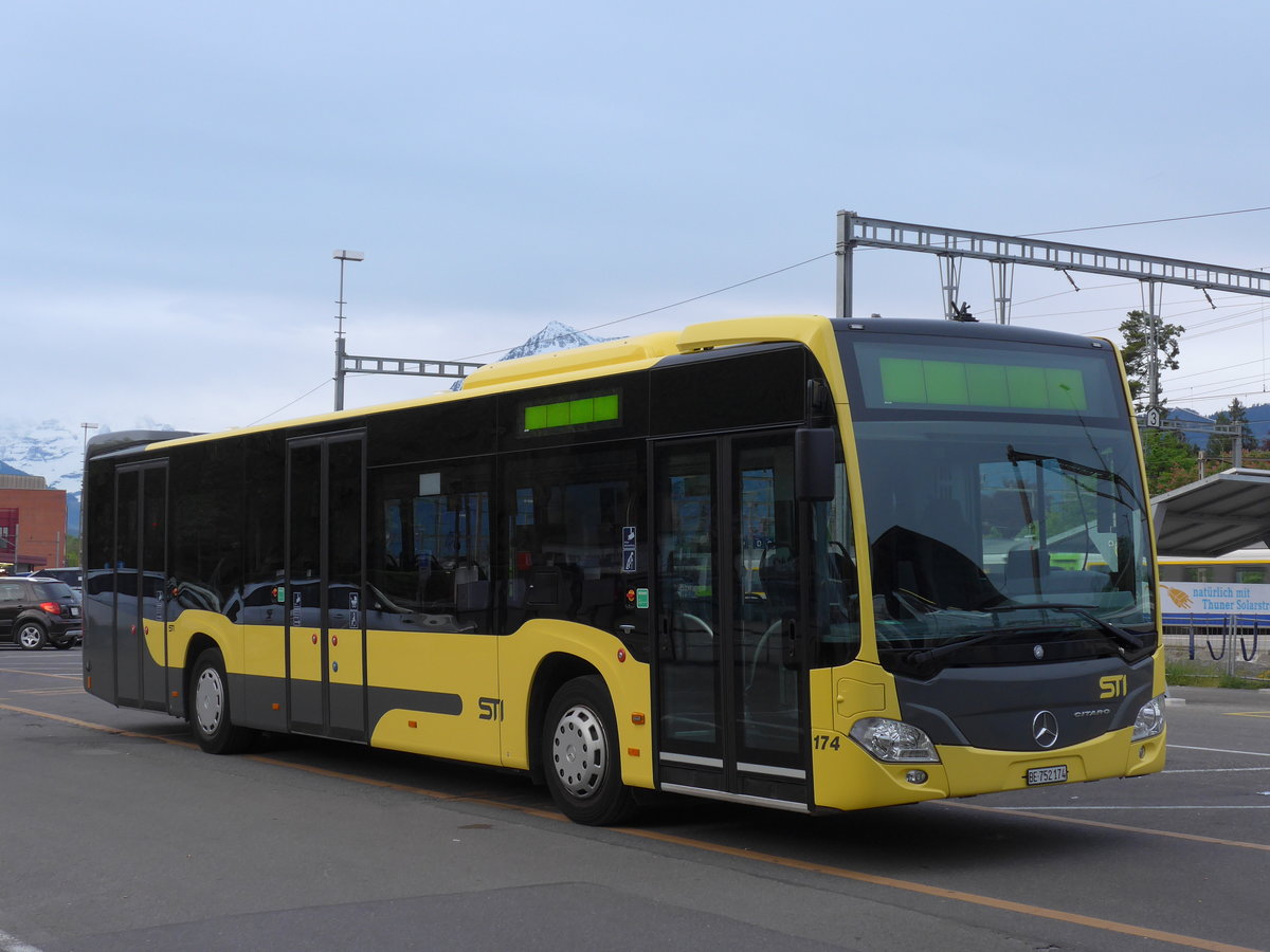 (170'400) - STI Thun - Nr. 174/BE 752'174 - Mercedes am 9. Mai 2016 in Thun, CarTerminal