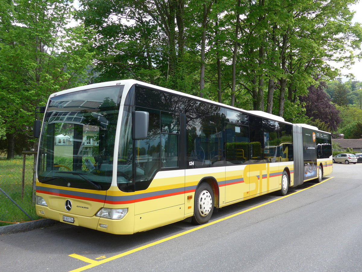 (170'887) - STI Thun - Nr. 134/BE 801'134 - Mercedes am 15. Mai 2016 bei der Schifflndte Thun