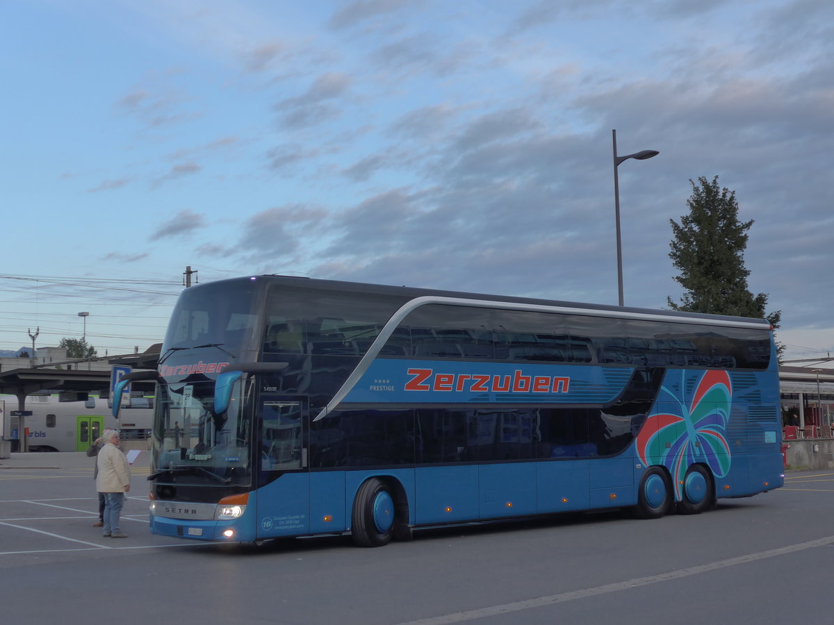 (170'888) - Zerzuben, Visp-Eyholz - Nr. 16/VS 100'432 - Setra am 16. Mai 2016 beim Bahnhof Thun