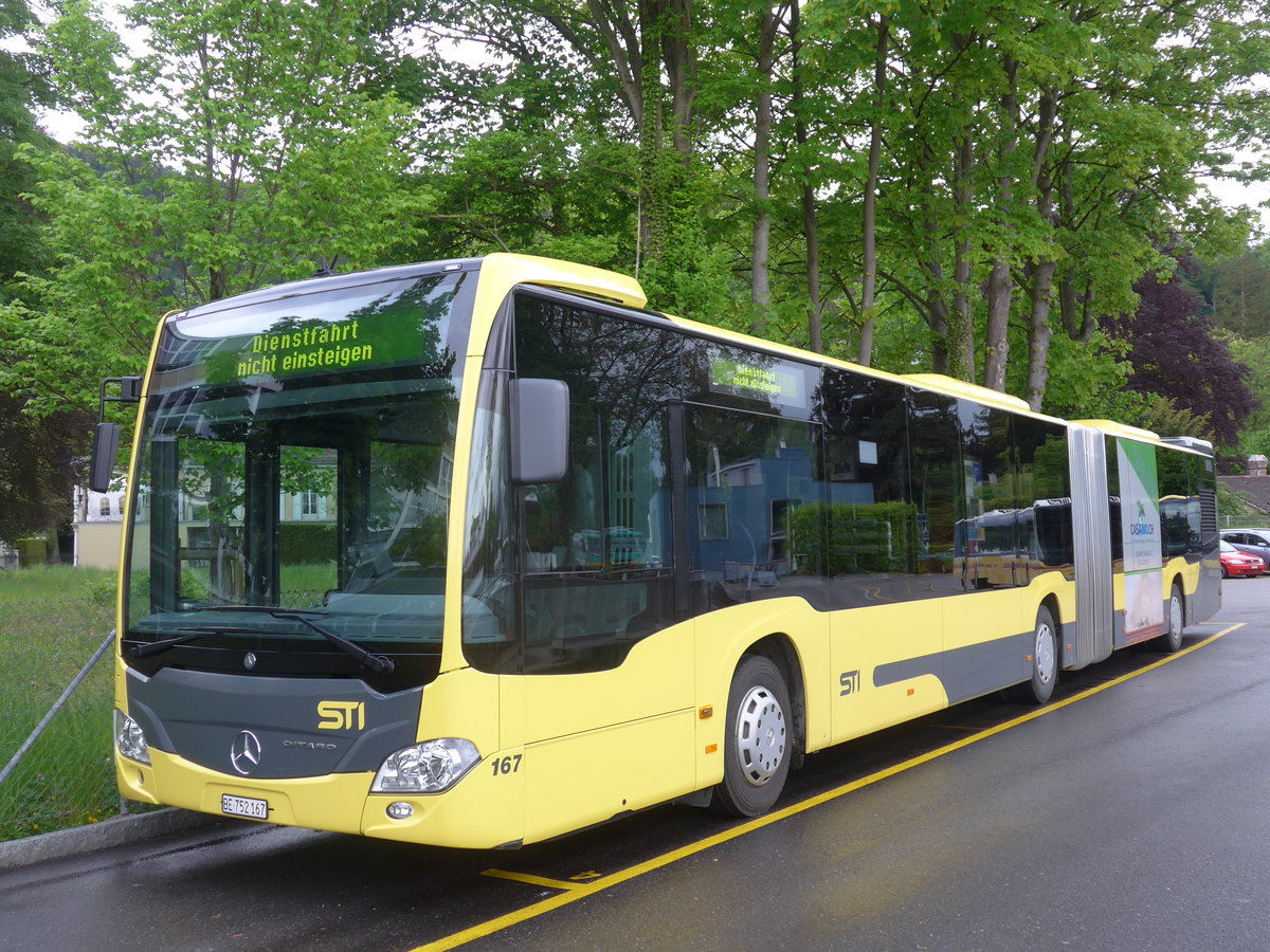 (170'992) - STI Thun - Nr. 167/BE 752'167 - Mercedes am 19. Mai 2016 bei der Schifflndte Thun