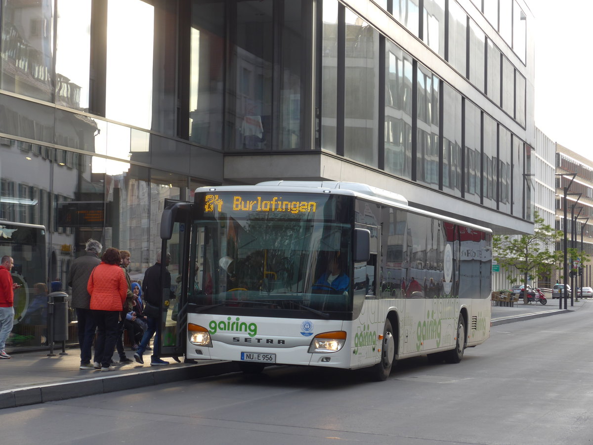 (171'086) - Gairing, Neu-Ulm - NU-E 956 - Setra am 19. Mai 2016 in Ulm, Rathaus Ulm