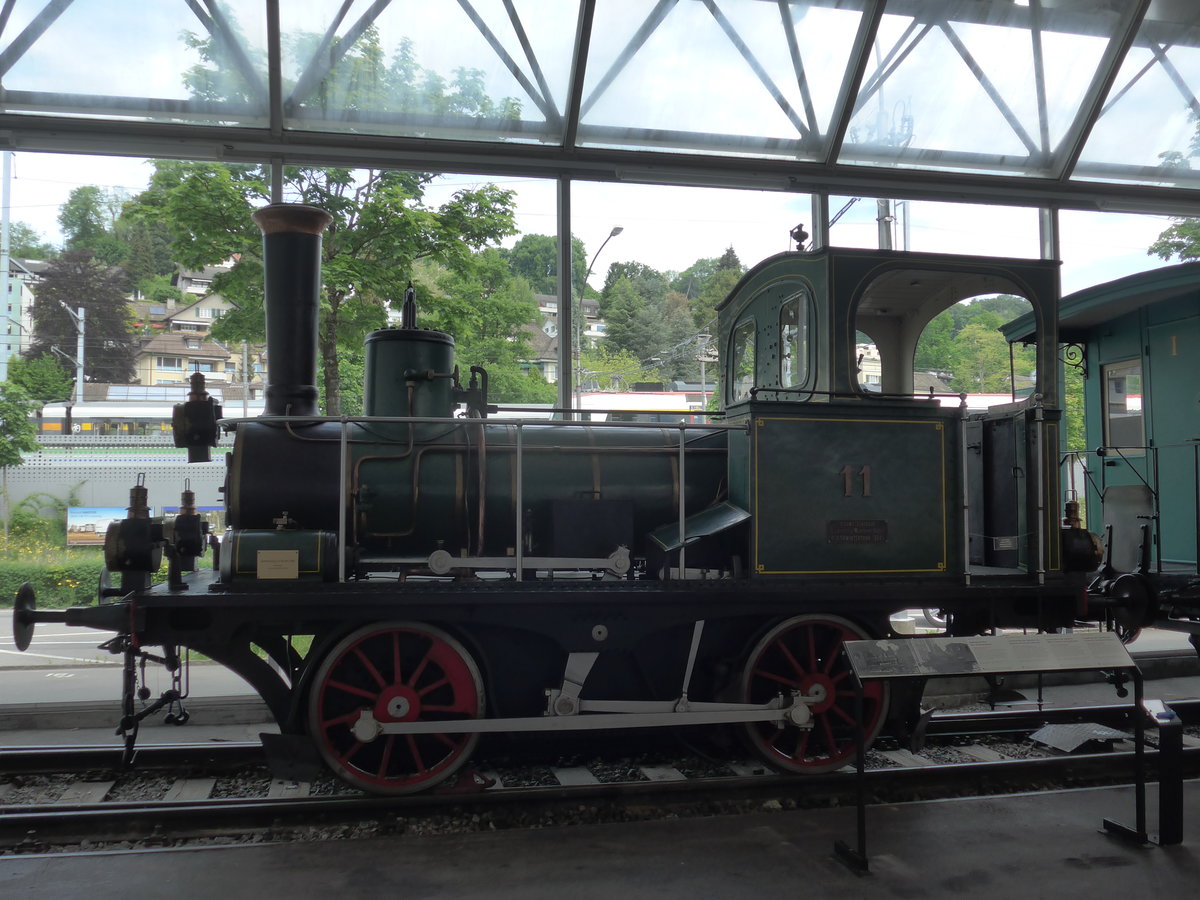 (171'302) - GB-Lokomotive - Nr. 11 - am 22. Mai 2016 in Luzern, Verkehrshaus