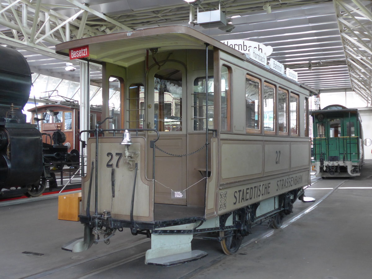 (171'311) - VBZ-Rsslitram - Nr. 27 - am 22. Mai 2016 in Luzern, Verkehrshaus